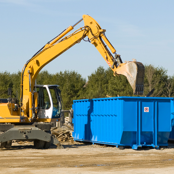 are there any restrictions on where a residential dumpster can be placed in Dutch Island Georgia